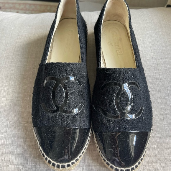 Authentic Chanel espadrilles flat shoes slip-ons - Picture 9 of 11